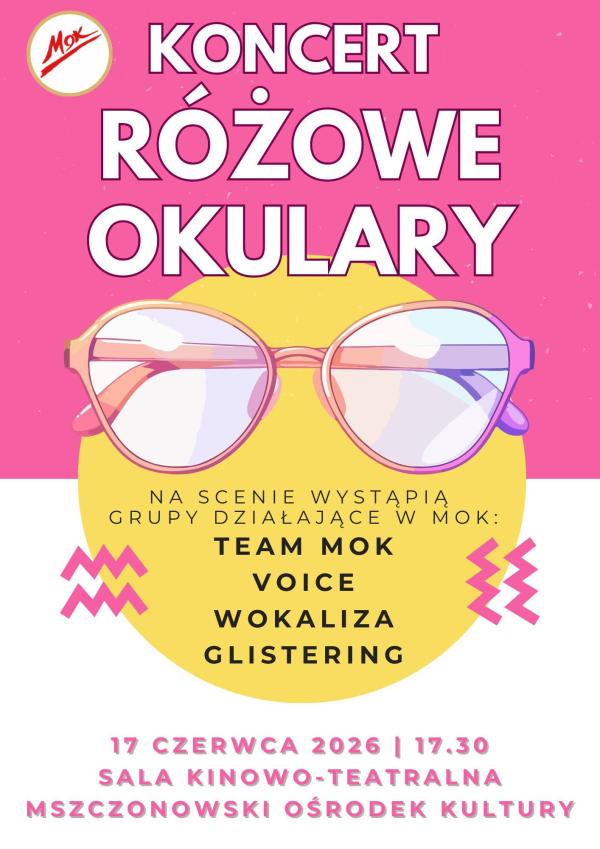 17 czerwca zapraszamy na wyjątkowy koncert „RÓŻOWE OKULARY”